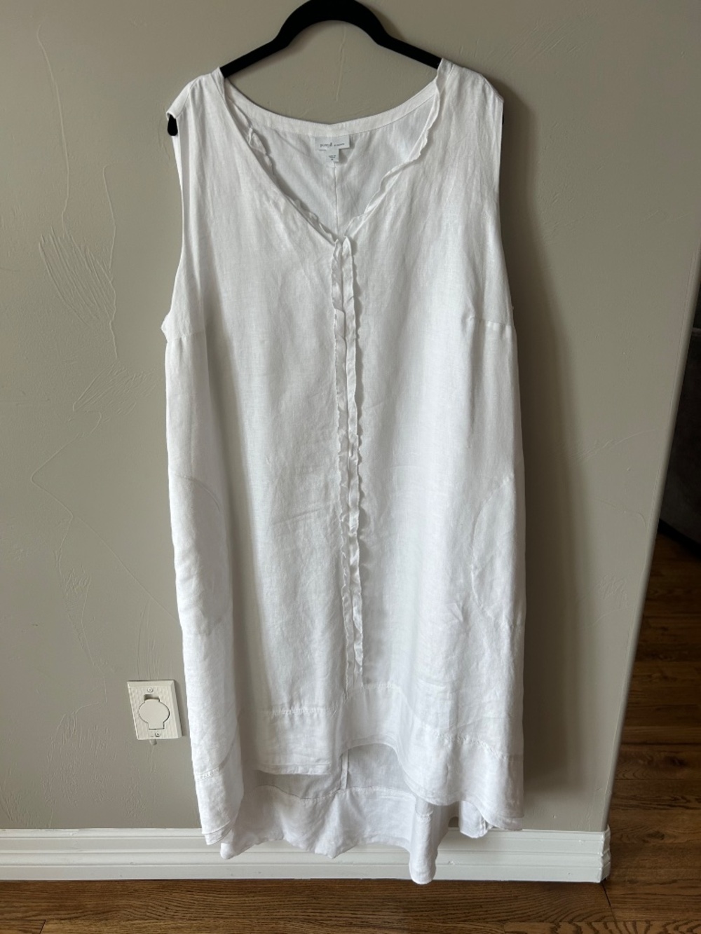 J. Jill white lined linen dress 2X